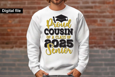 Proud cousin of a class of 2025 senior, Senior graduation t shirt svg SVG Isabella Machell 