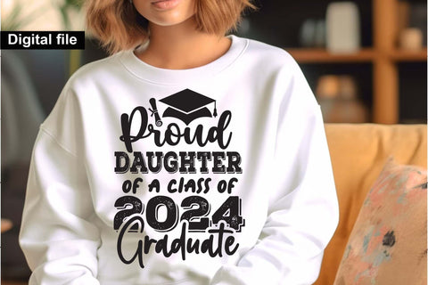 Proud daughter of a class of 2024 graduate svg, Graduate daughter 2024 svg, Graduation t shirt svg, Graduation 2024, Proud graduation 2024 svg, Class of 2024 svg, Funny graduation svg, Graduate cut files, Graduation mug svg SVG Isabella Machell 