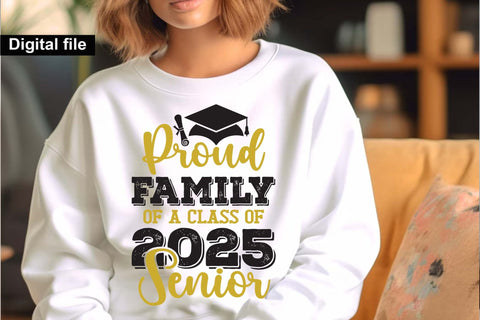 Proud family of a class of 2025 senior, Senior graduation t shirt svg SVG Isabella Machell 