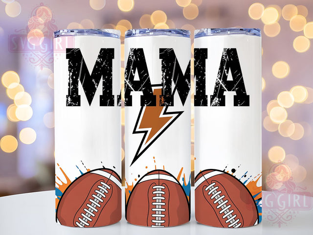Proud Football Mama Game Day Tumbler, Sports Mom Cup, 20Oz Sublimation Wrap, Game Day Mom Drinkware, Team Spirit Gift, Athletic Mug Design, Proud Football Mom Sublimation SvggirlplusArt 