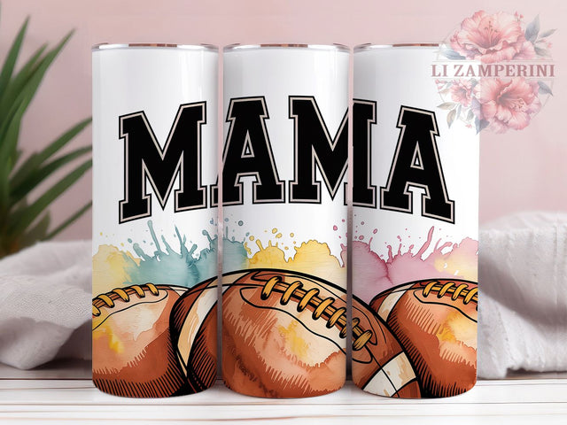 Proud Football Mama Game Day Tumbler Wrap, Game Day Tumbler, Proud Football Mom, 20oz Skinny Tumbler, Football Mom Life, Team Mom Gift, Football Sublimation Sublimation Li Zamperini 