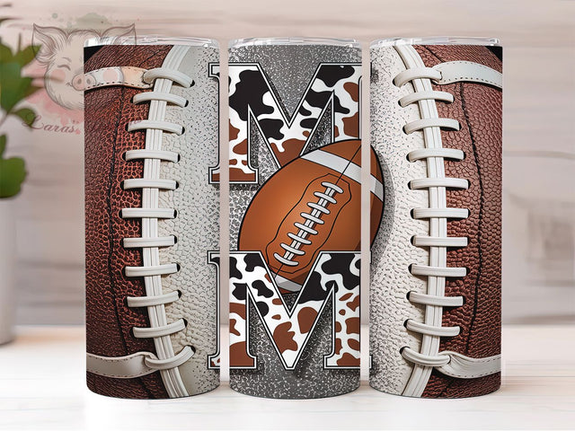 Proud Football Team Mom Tumbler Wrap, Game Day Tumbler, Bleacher Life Tumbler, Proud Football Mom, 20oz Skinny Tumbler, Team Mom Gift, Football Sublimation Sublimation Lara' s Designs 
