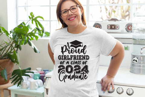 Proud girlfriend of a class of 2024 graduate svg, Graduate girlfriend t shirt svg, Graduation t shirt svg, Graduation 2024, Proud graduation 2024 svg, Class of 2024 svg, Funny graduation svg, Graduate cut files, Graduation mug svg SVG Isabella Machell 