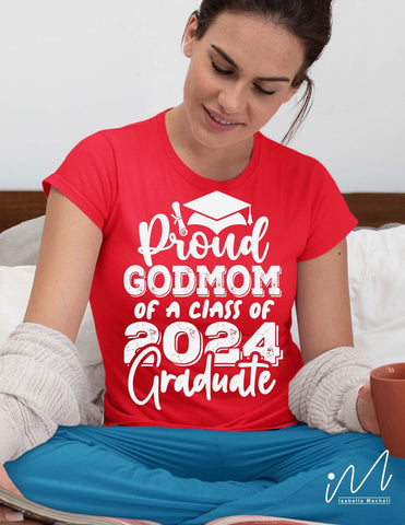 Proud Godmom of a class of 2024 graduate, Graduation t shirt svg, Graduation 2024, Proud graduation 2024 svg, Class of 2024 svg, Funny graduation svg, Graduate cut files, Graduation mug svg SVG Isabella Machell 