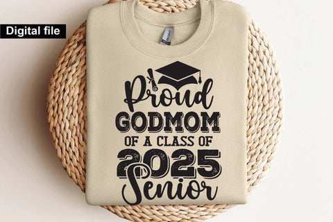 Proud Godmom of a class of 2025 senior, Senior graduation t shirt svg SVG Isabella Machell 