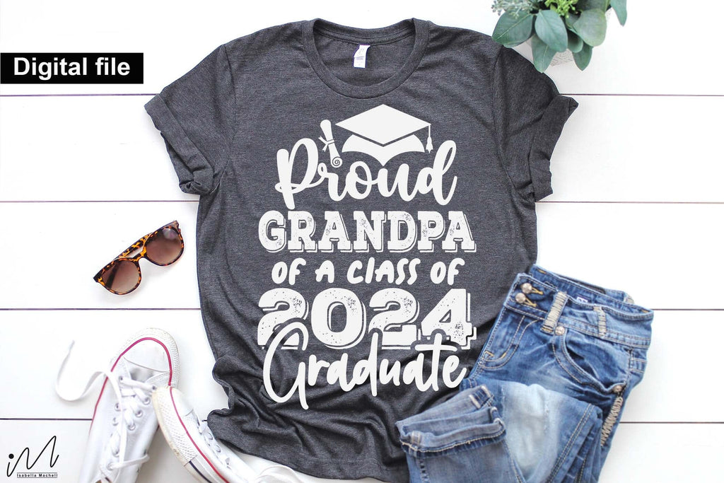 Proud grandpa of a class of 2024 graduate svg, Graduation t shirt svg ...