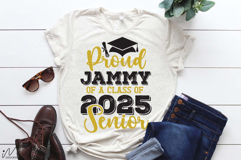 Proud jammy of a class of 2025 senior, Senior graduation t shirt svg SVG Isabella Machell 