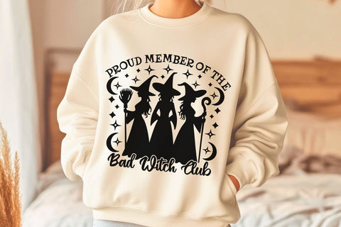 Proud Member Of The Bad Witch Club| Funny Halloween Witch SVG Cutting Files. SVG CosmosFineArt 