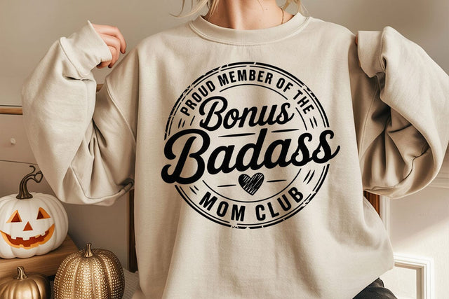 Proud Member Of The Badass Bonus Mom Club svg, bonus mom svg SVG DesignDestine 