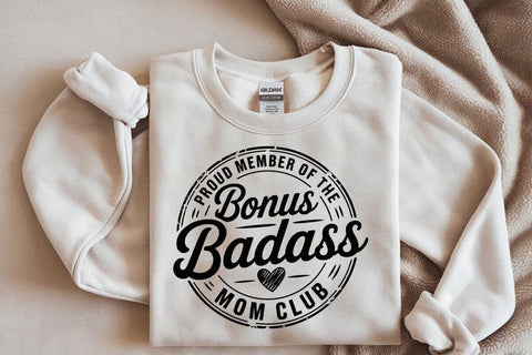 Proud Member Of The Badass Bonus Mom Club svg, bonus mom svg SVG DesignDestine 