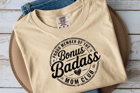 Proud Member Of The Badass Bonus Mom Club svg, bonus mom svg SVG DesignDestine 