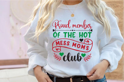 Proud member of the hot mess moms club SVG Angelina750 