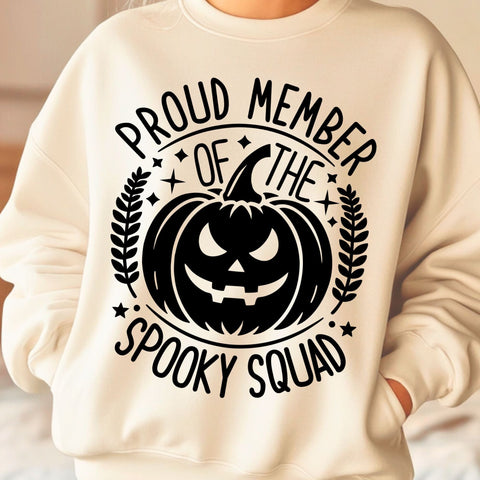 Proud Member Of The Spooky Squad| Halloween Crew SVG Cutting Files. SVG CosmosFineArt 