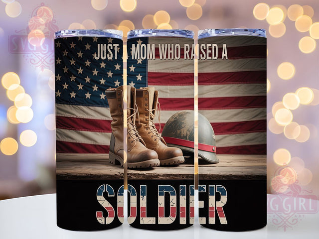 Proud Military Mom Tumbler Gift, Army Mom Tumbler, Proud Soldier Mom, Service Parent Cup, Military Family Gift, Armed Forces Mom, Patriotic Mother Present Sublimation SvggirlplusArt 
