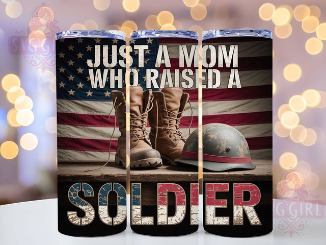 Proud Military Mom Tumbler Gift, Army Mom Tumbler, Proud Soldier Mom, Service Parent Cup, Military Family Gift, Armed Forces Mom, Patriotic Mother Present Sublimation SvggirlplusArt 