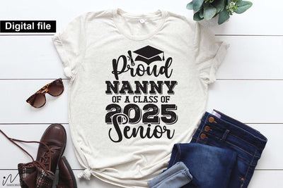 Proud nanny of a class of 2025 Senior, Senior graduation t shirt svg SVG Isabella Machell 