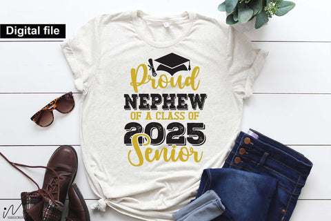 Proud nephew of a class of 2025 senior, Senior graduation t shirt svg SVG Isabella Machell 