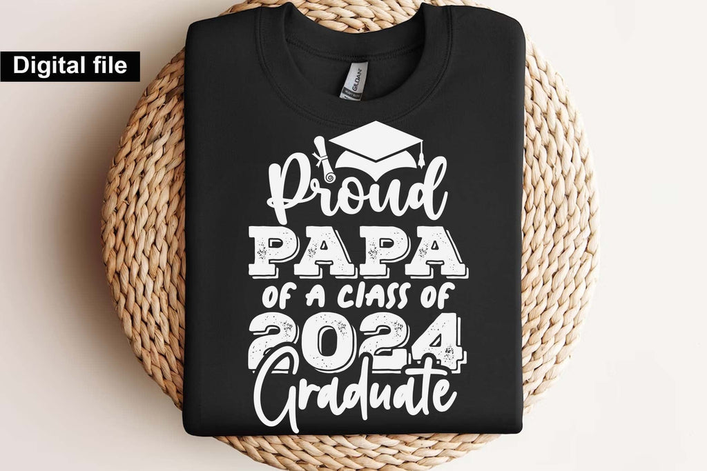 Proud papa of a class of 2024 graduate svg, Graduation t shirt svg ...