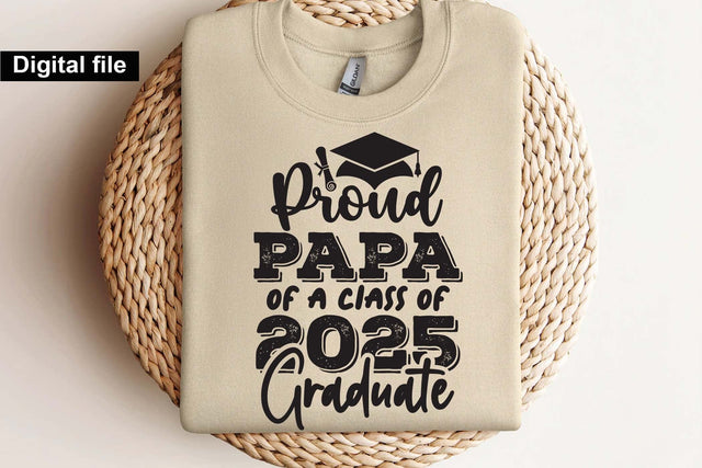 Proud papa of a class of 2025 graduate, papa t shirt svg, Graduate papa t shirt svg SVG Isabella Machell 