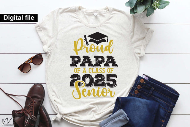 Proud papa of a class of 2025 senior, Senior graduation t shirt svg SVG Isabella Machell 