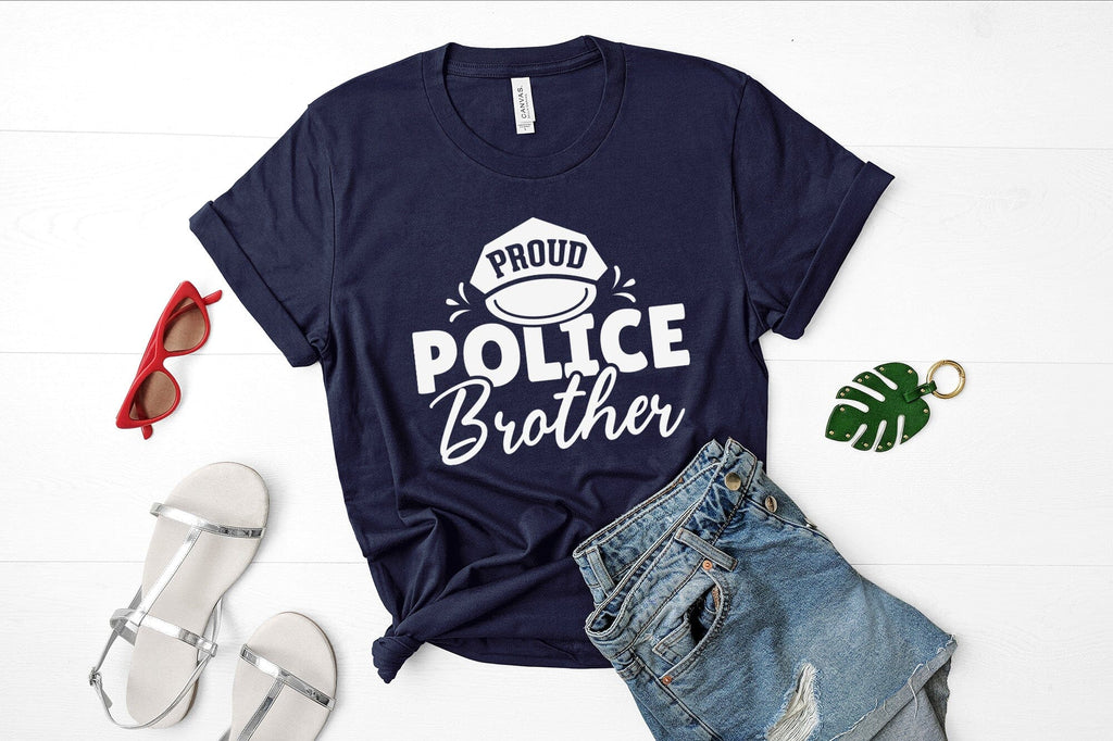 Proud Police Brother, Police Sayings SVG - So Fontsy