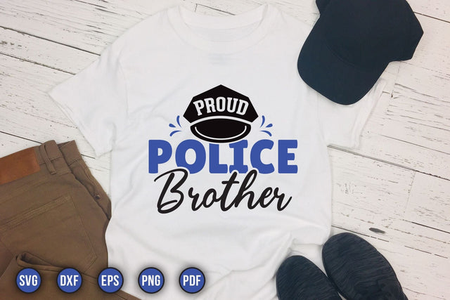 Proud Police Brother, Police Sayings SVG SVG CraftLabSVG 