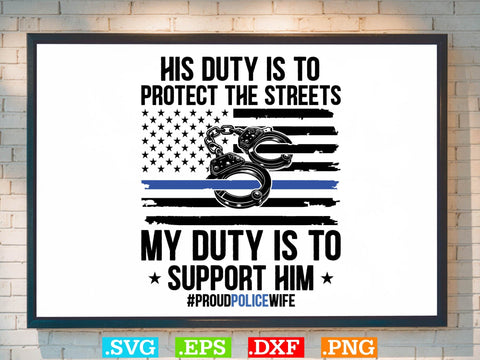 Proud Police Wife Shirt, Police Svg, Back the Blue Svg, Thin Blue Line Svg, Police Officer Svg, Police Wife Svg, Distressed Flag SVG Creativeart88 