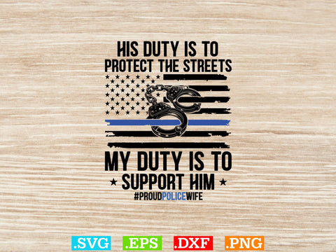 Proud Police Wife Shirt, Police Svg, Back the Blue Svg, Thin Blue Line Svg, Police Officer Svg, Police Wife Svg, Distressed Flag SVG Creativeart88 