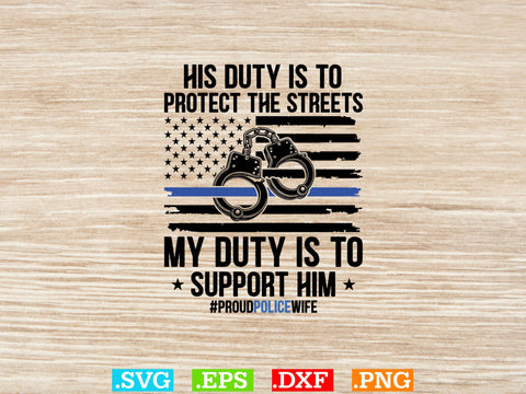 Proud Police Wife Shirt, Police Svg, Back the Blue Svg, Thin Blue Line Svg, Police Officer Svg, Police Wife Svg, Distressed Flag SVG Creativeart88 