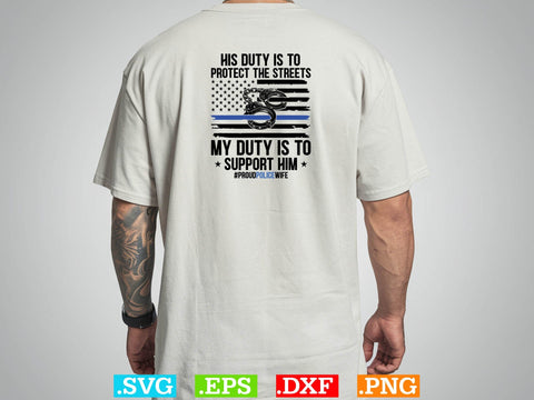 Proud Police Wife Shirt, Police Svg, Back the Blue Svg, Thin Blue Line Svg, Police Officer Svg, Police Wife Svg, Distressed Flag SVG Creativeart88 
