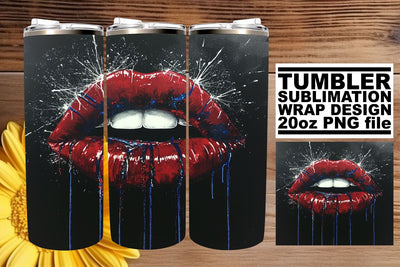 Proud Pout: 3D Lips 20oz Tumbler Sublimation Sublimation afrosvg 