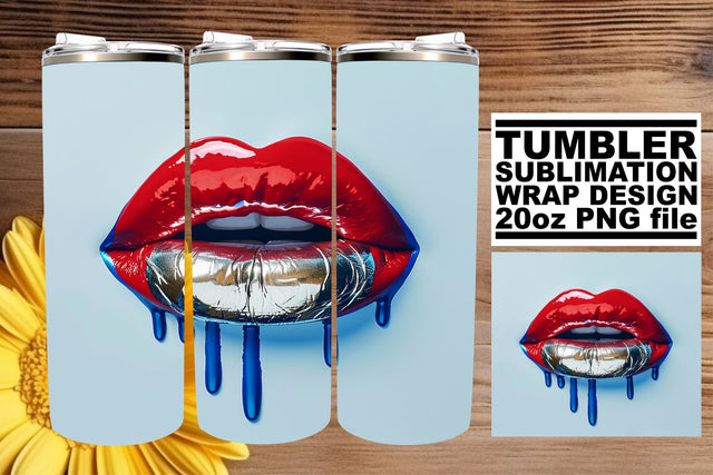 Proud Pout: 3D Lips Tumbler Sublimation Sublimation afrosvg 