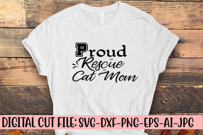 Proud Rescue Cat Mom SVG Cut File SVG Syaman 
