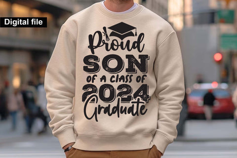 Proud son of a class of 2024 graduate svg, Graduation t shirt svg, Graduation 2024, Proud graduation 2024 svg, Class of 2024 svg, Funny graduation svg, Graduate cut files, Graduation mug svg, proud son t shirt svg, SVG Isabella Machell 