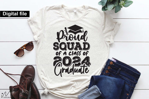 Proud squad of a class of 2024 graduate svg, Graduation t shirt svg, Graduation 2024, Proud graduation 2024 svg, Class of 2024 svg, Funny graduation svg, Graduate cut files, Graduation mug svg SVG Isabella Machell 
