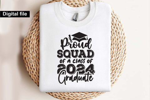 Proud squad of a class of 2024 graduate svg, Graduation t shirt svg, Graduation 2024, Proud graduation 2024 svg, Class of 2024 svg, Funny graduation svg, Graduate cut files, Graduation mug svg SVG Isabella Machell 