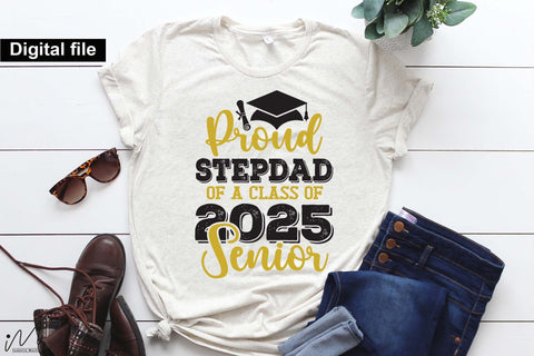 Proud stepdad of a class of 2025 senior, senior graduation t shirt svg SVG Isabella Machell 