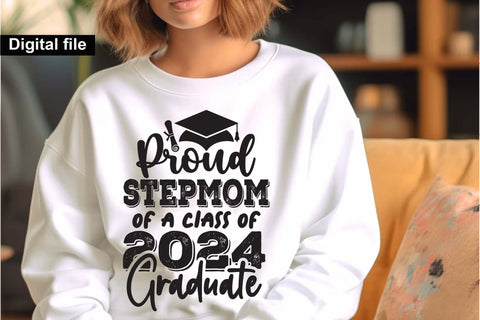 Proud stepmom of a class of 2024 graduate svg, Graduation t shirt svg, Graduation 2024, Proud graduation 2024 svg, Class of 2024 svg, Funny graduation svg, Graduate cut files, Graduation mug svg SVG Isabella Machell 