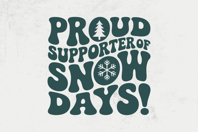 Proud Supporter of Snow Days SVG, eacher Christmas Gift SVG DesignDestine 