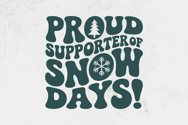 Proud Supporter of Snow Days SVG, eacher Christmas Gift SVG DesignDestine 