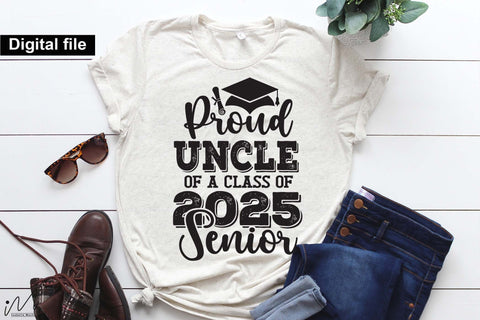 Proud uncle of a class of 2025 senior, Senior graduation t shirt svg SVG Isabella Machell 