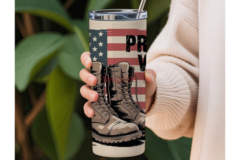 Proud Wife 20oz Tumbler Wrap Sublimation DesignSVG 