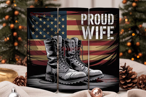 Proud Wife 20oz Tumbler Wrap Sublimation DesignSVG 