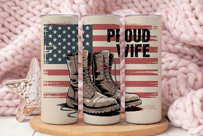 Proud Wife 20oz Tumbler Wrap Sublimation DesignSVG 