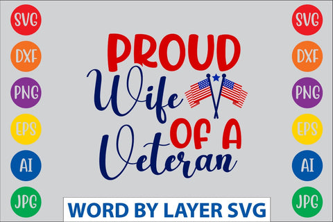 Proud Wife Of A Veteran SVG DESIGN SVG Rafiqul20606 