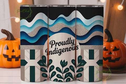 Proudly Indigenous 20oz Tumbler Wrap Sublimation PixelChick 