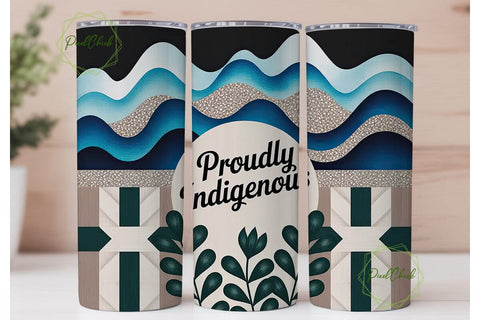 Proudly Indigenous 20oz Tumbler Wrap Sublimation PixelChick 