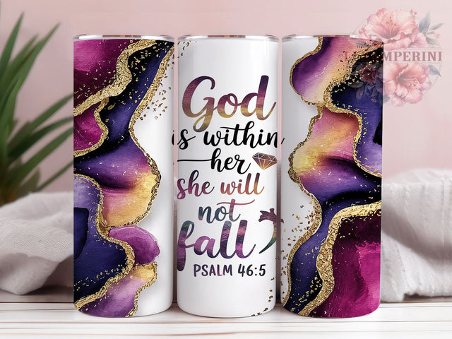 Psalm 465 Christian Faith Tumbler, Bible Verse Tumbler PNG, Psalm 465 Wrap, Faith Tumbler Design, Religious Sublimation Design, God Is Within Her Tumbler, 20Oz Inspirational Tumbler Sublimation Li Zamperini 