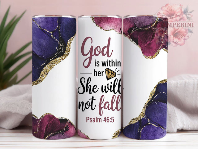 Psalm 465 Christian Faith Tumbler, Bible Verse Tumbler PNG, Psalm 465 Wrap, Faith Tumbler Design, Religious Sublimation Design, God Is Within Her Tumbler, 20Oz Inspirational Tumbler Sublimation Li Zamperini 
