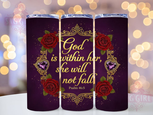Psalm 465 Christian Scripture Tumbler, Psalm 465 Wrap, 20oz Tumbler Sublimation, Faith Inspiration Design, Religious Quote Sublimation, Spiritual Strength Tumbler, Bible Verse Wrap Sublimation SvggirlplusArt 